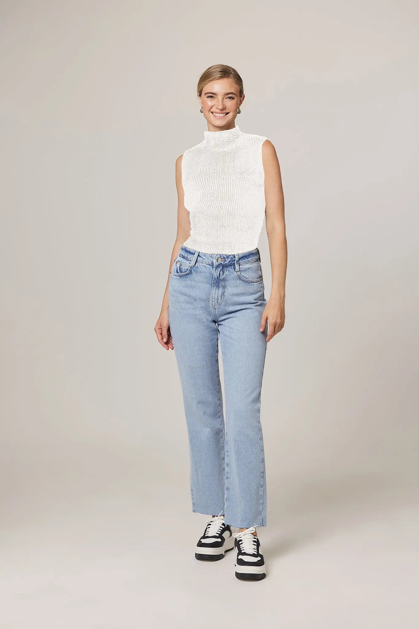 Issey Miyake Pleated Tank Top White - IsseyMiyakePleats